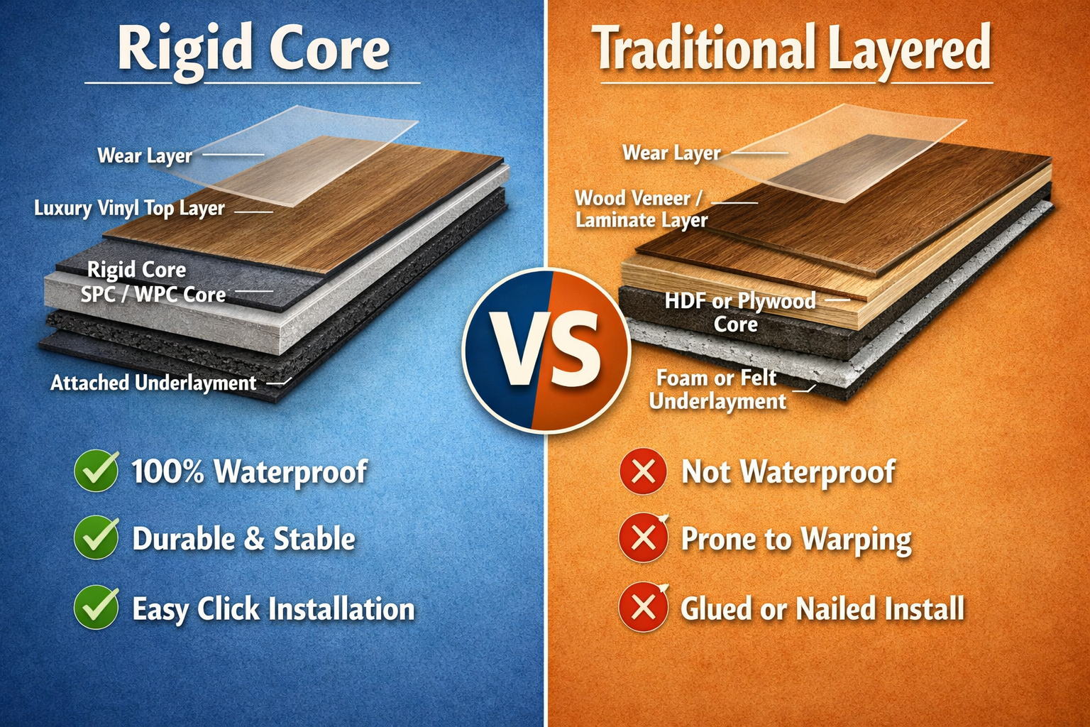 Traditional Layered Floor Types